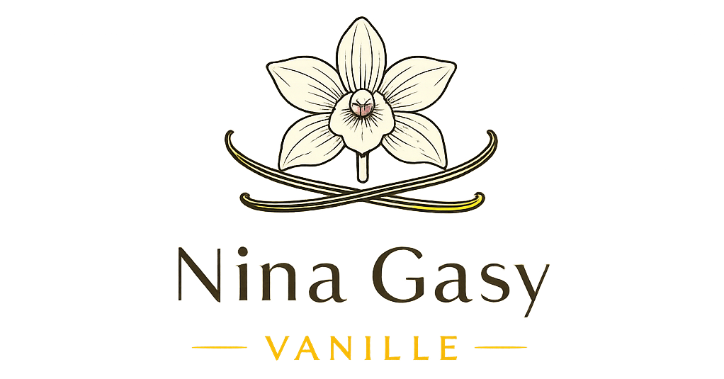 logo élégant de nina gasy vanille
